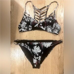RVCA Black and White Bikini Set